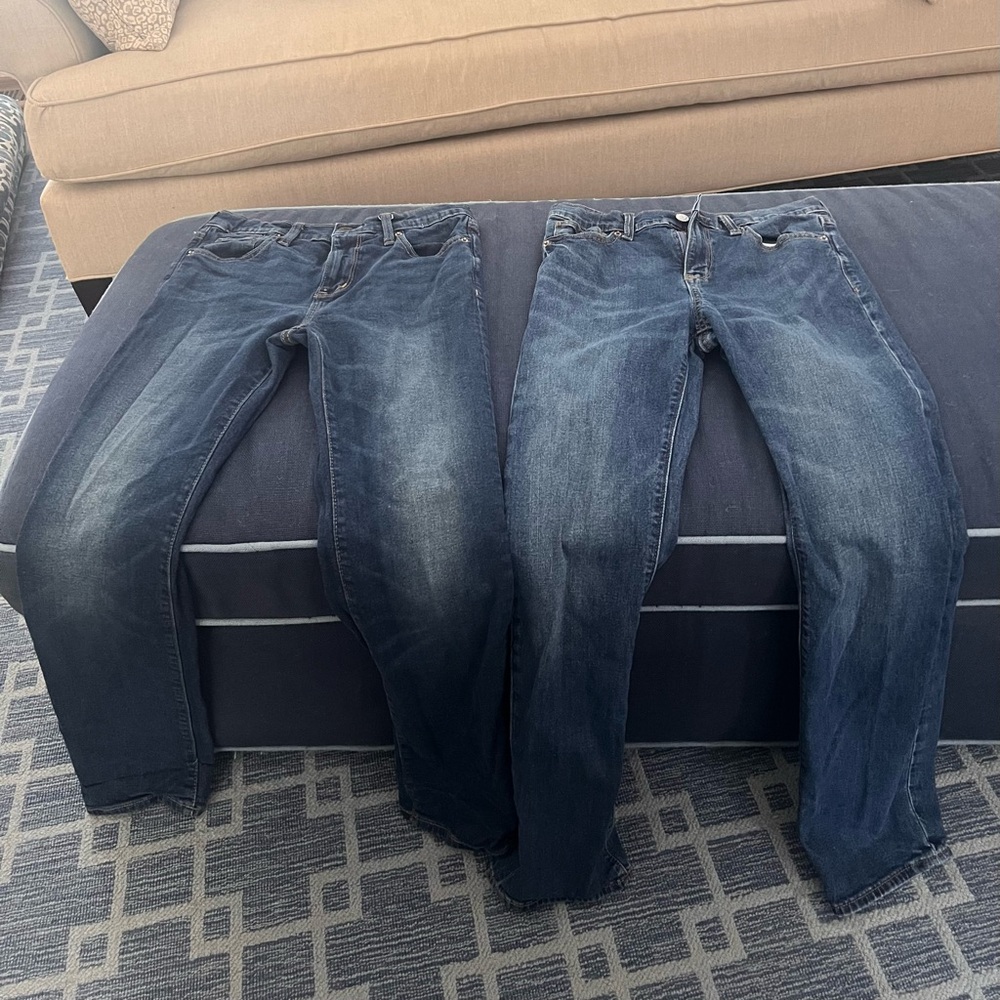 Old Navy, 2 pair of boys size 14 straight fit jeans